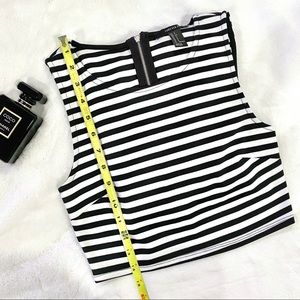 Striped Sleeveless Crop Top